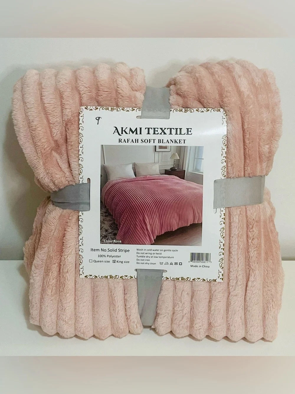 Rafah Soft Blanket - Blush Pink